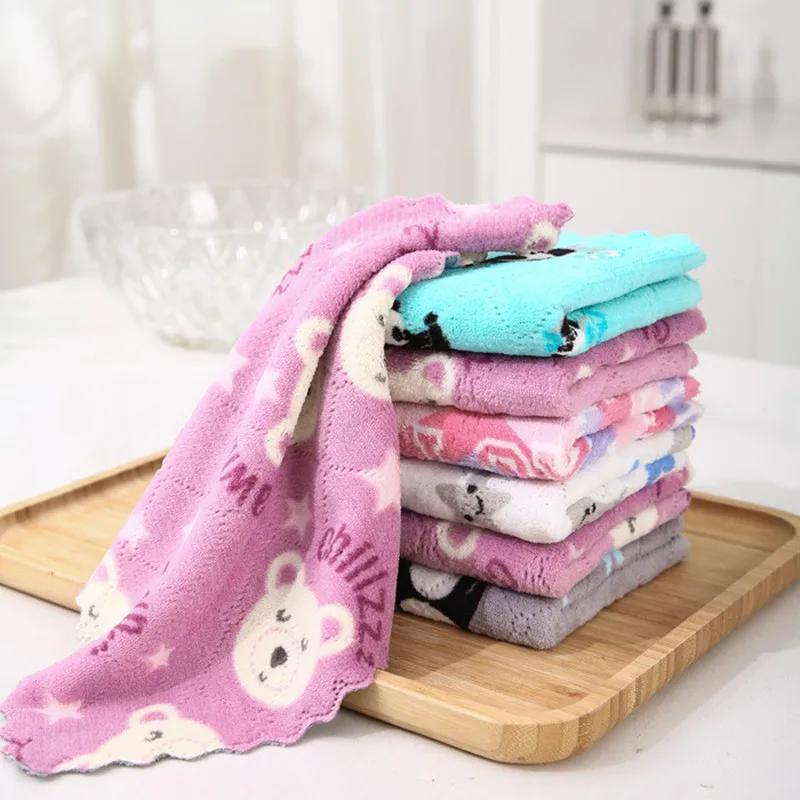 10pcs Microfiber Cleaning Cloth Kitchen Towel Set Dish Towel for Kitchen Items Household Tools Dish Washing Cloth Absorbent Rags