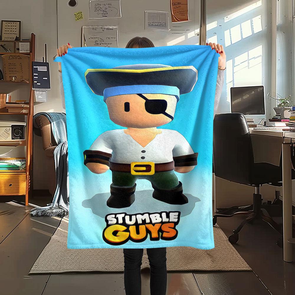 1PC Stumble Guys Tumble Blanket, High Quality Comfortable for All Seasons, Home Decor, Warmth and Comfort