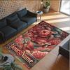 Mermaid Underwater Theme Crystal Velvet Rug Personalized Custom Name Text Soft Floor Mat Home Decor