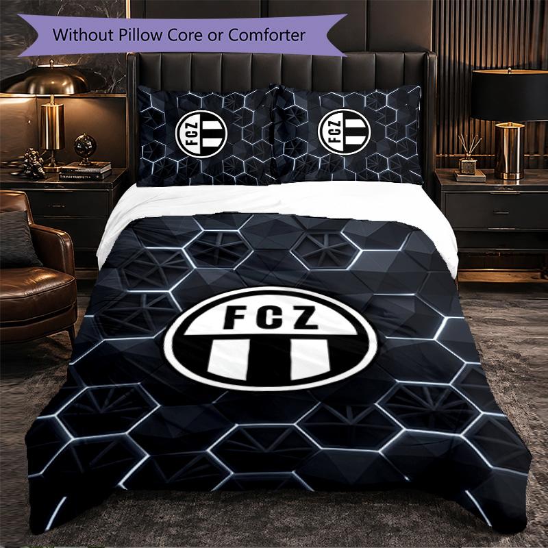 Biancheria da letto a tema FC Zürich Set 3 Pezzi Copripiumino Biancheria da letto decorativa per camera da letto per adolescenti Decorazione per la casa