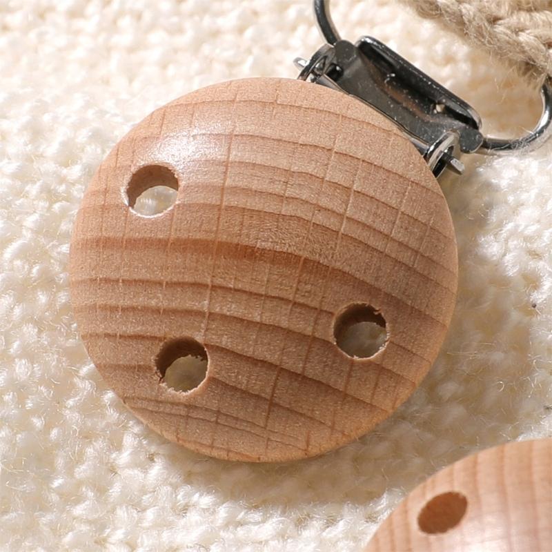 Pack of 2Pcs Handwoven Baby Pacifier Clip Chain Hand-knitting Toddler Feeding Bottle Strap Belt for Infants