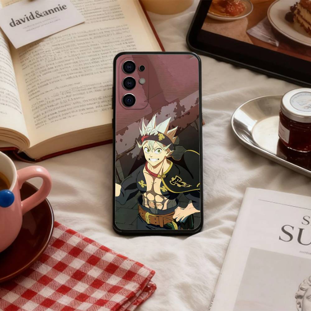 Magic B-Black C-Clover   Phone Case For Samsung S 25,24,23,22,30,21,10,9,Ultra,Plus,Lite,FE,4,5 G Soft Black Case