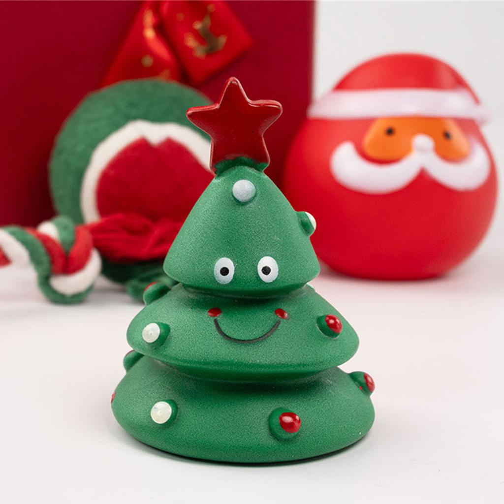 Weihnachts-Hunde-Kauspielzeug Geschenkset zum Kauen und Zahnen Festival-Hunde-Bissfestes Spielzeug zur Hunde-Beschäftigung Unterhalten