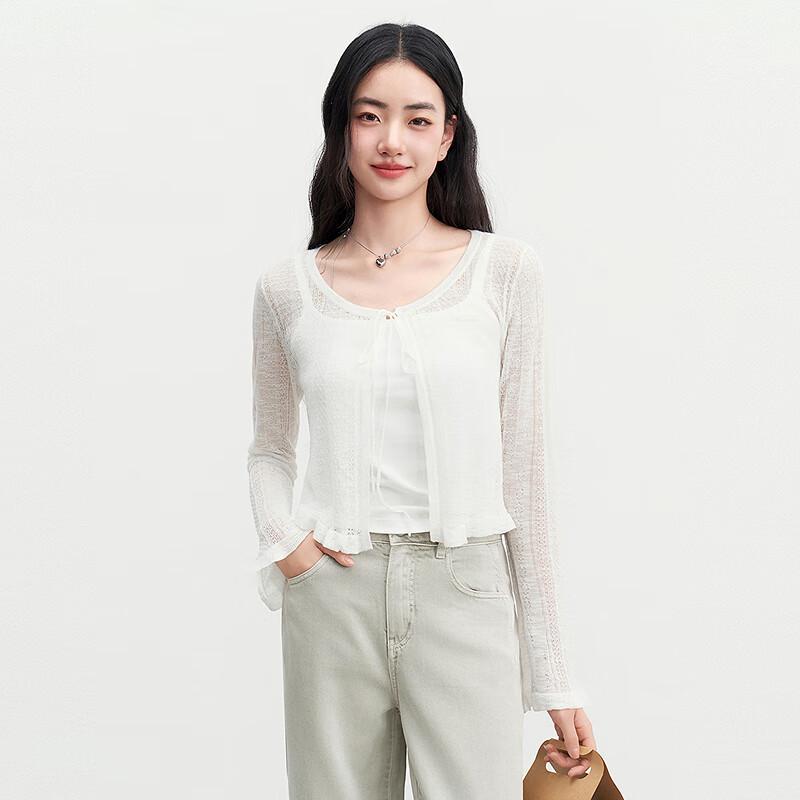 

Le Tini Hollow-out Jacquard Knit Cardigan M