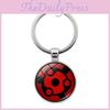 Exquisite Naruto Anime Gem Keychain Uchiha Rinnegan Star Sharingan Metal Key Ring