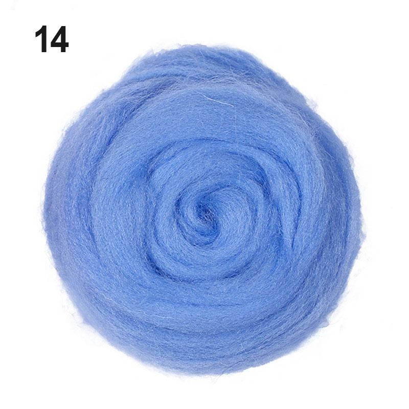 38 Colors Felt Craft Felting Wool Fiber Felt Fabric Felting Pack DIY Handmade Toys 5g/10g/20g/50g