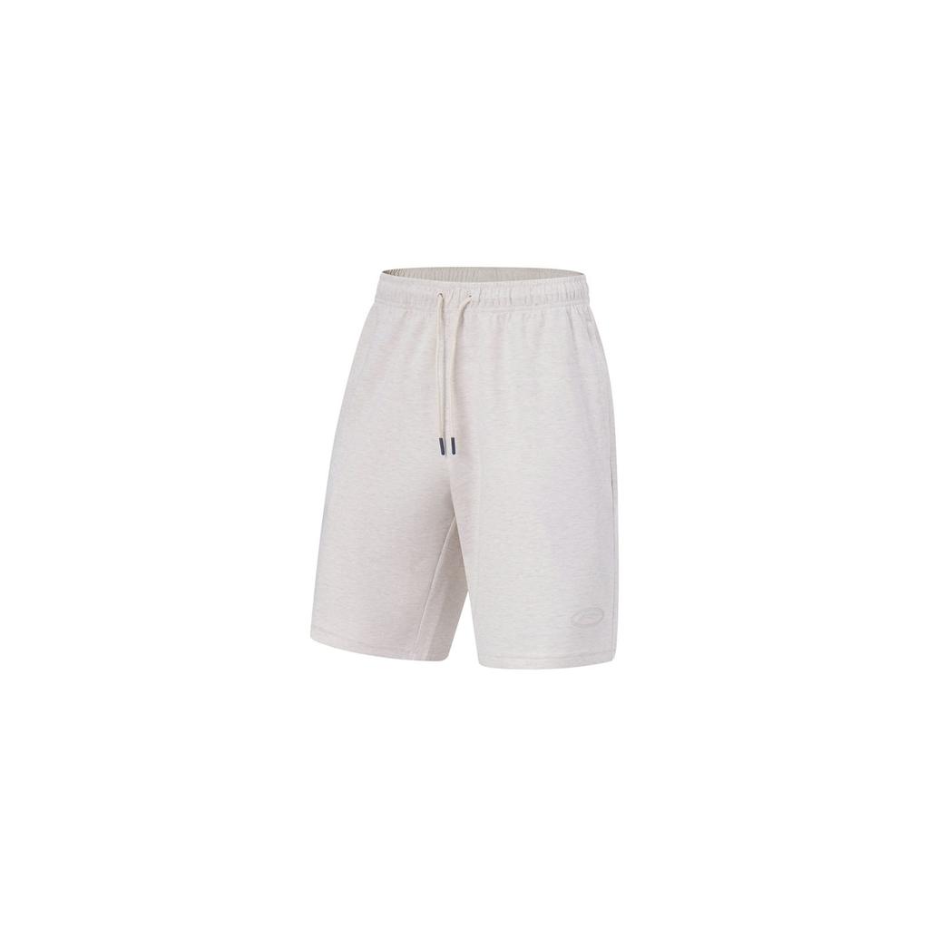 Li-Ning Fitness Series Solid Color Drawstring Straight Leg Casual Shorts Men Shorts Flower-Gray Tile-Gray AKST299-8