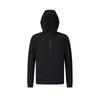 Fitness Solid Color Casual Versatile Knitted Hooded Jacket Men Jackets Deep-Black A11M511505F-BK