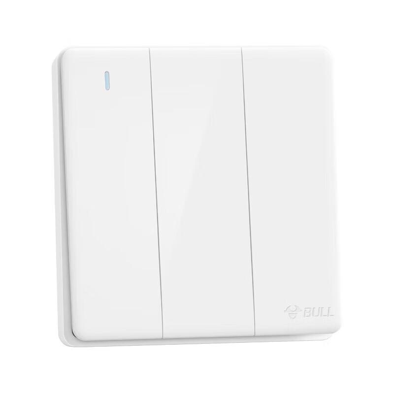 BULL G28 Series Pearl White 3-Gang Single Control Wall Switch