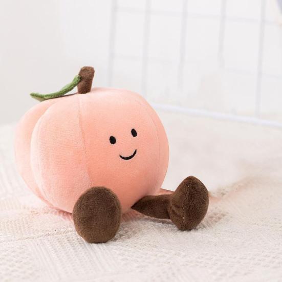 Fruit Plush Toy Lovely Banana Peach Pear Eggplant Cartoon Doll Plushies Ornament Soft Fruit Stuffed Doll Party Home Table Decoration Creative Gifts