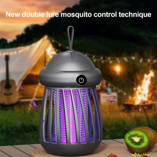 Mini muchomůrka Zapper USB napájená elektrickým šokem Zapper na muchy s UV LED světlem Vnitřní venkovní Domácí kempování Terasa Závěsná lampa na muchy