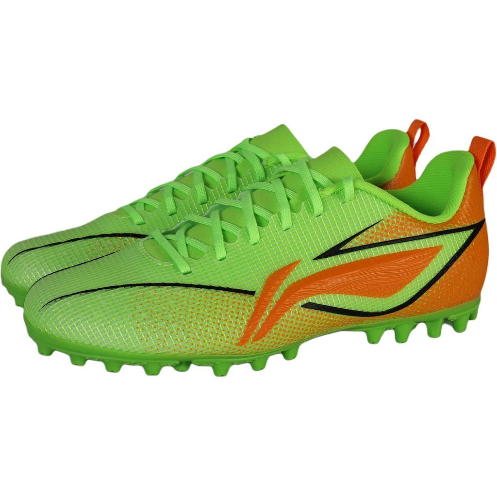 Li Ning Kids PU Shadow Series Simple Versatile Non-Slip Shock Absorbing Wear-Resistant Low-Top Kids Soccer Shoes Men Soccer Shoes YSFV012-2