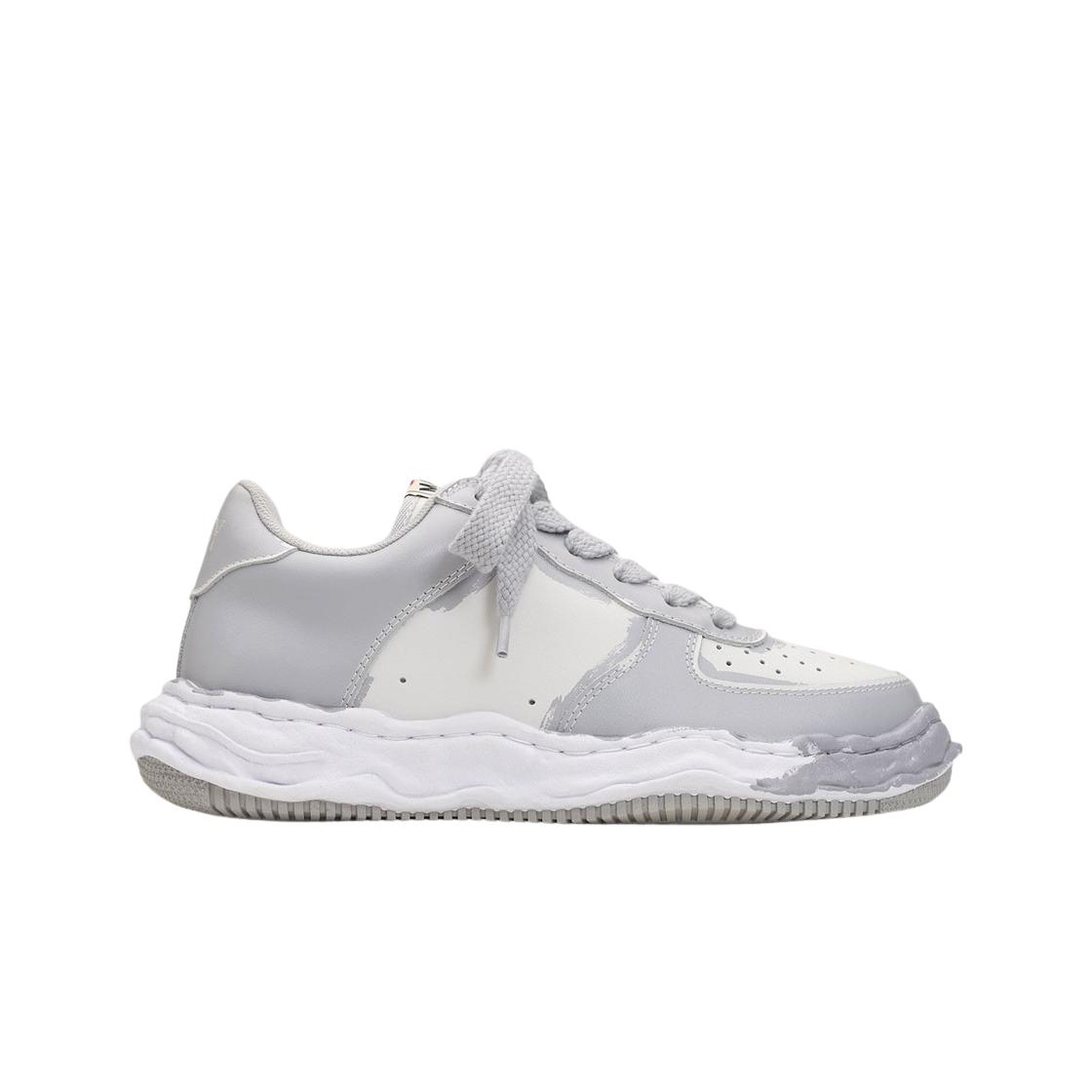 

Maison Mihara Yasuhiro Wayne Og Кожаные низкие кеды с принтом Белый Серый EU 37