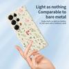 For Samsung Galaxy S25 Ultra Case Small Flower Leaves Pattern Printing Straight Edge TPU Phone Back Cover