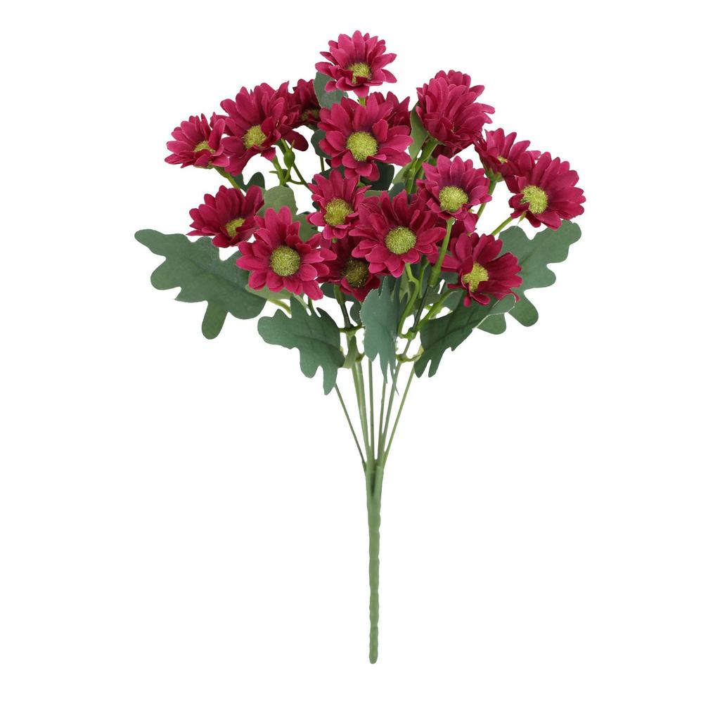 Fun Decor Mums, Artificial Sunset Mums, Artificial Outdoor Sunset Mums Flowers - UV Resistant, Waterproof, Windproof, Fake Fall Flower