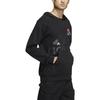 Adidas Classic Logo Print Round Neck Pullover Long Sleeve Hoodie Soft Warm Casual Sports Daily Outerwear Men Black HN8980