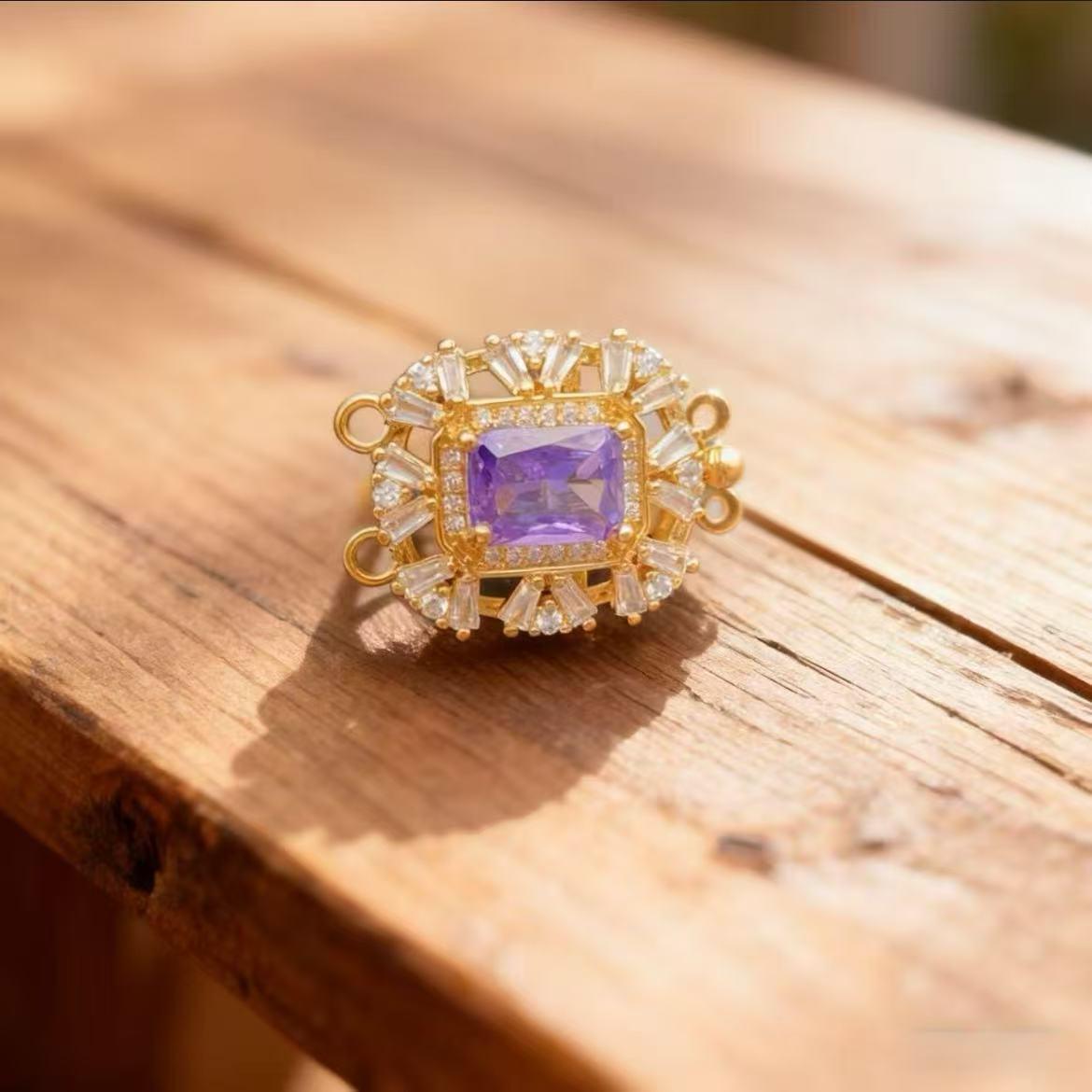 

High Retention 18k Gold-Plated Zircon Necklace & Bracelet with Double Row Clasp Jewelry Accessory
