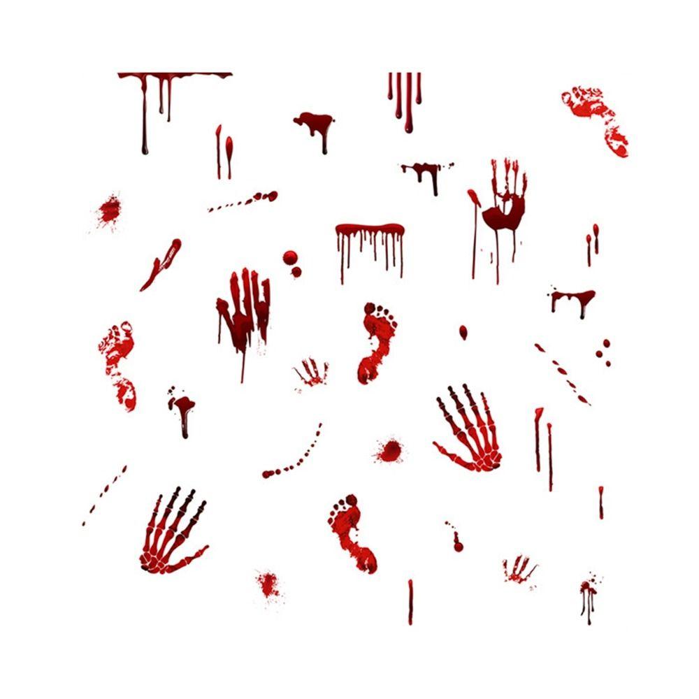 Self-paste Ghost Wall Sticker Waterproof Bloody Hand Decal  Party Decor