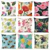 Nordic Tropical Style Flowers Digital Printing Short Plush Pillow Covers For Car Sofa Office Cushion Cover Home Goods
