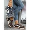 2025 Autumn New Comfortable Lace-up Sneakers Plus Size Casual Color-Blocking Moral Training Shoes for Women