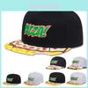 Boné de Baseball Bordado de Desenho Animado de Pizza Com Ajuste Regulável Para Uso Casual de Verão