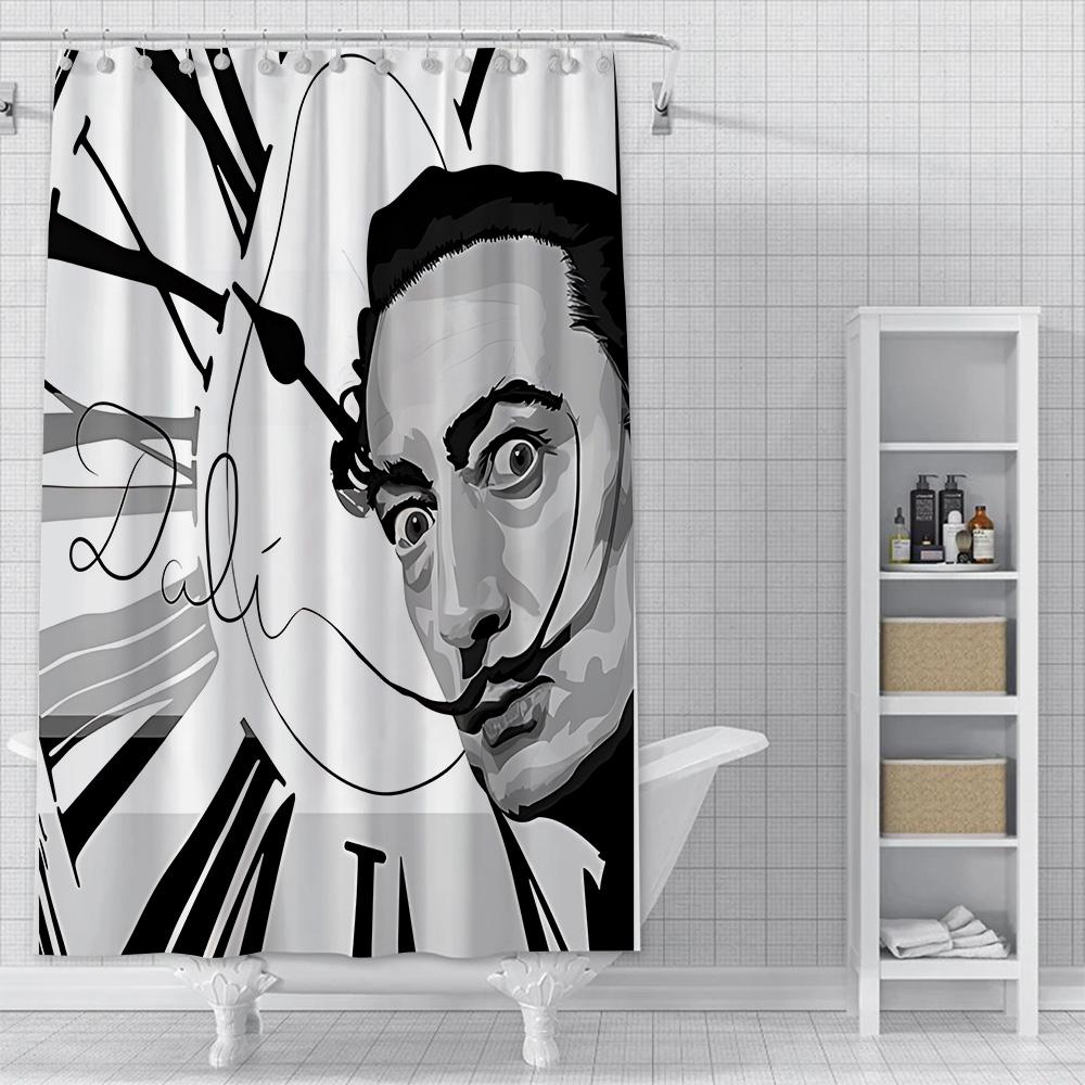 Salvador Dali Contemporary Pop Realism Painting Shower Curtain Waterproof Polyester Fabric Bath Curtains Bathroom Decor Curtain