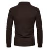 Autumn/Winter 2021 Men's Slim Fit Long Sleeve Polo with Color Turn-Down Collar