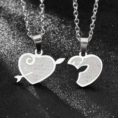 Fashion Couple Necklace Love Fashion Men's Necklace Christmas Birthday Gift Ornaments