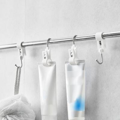 3Pcs/Set S-shaped Hook Punch Free Space-saving Stainless Steel Handrail Towel Hanging Clip Hook Household Supplies
