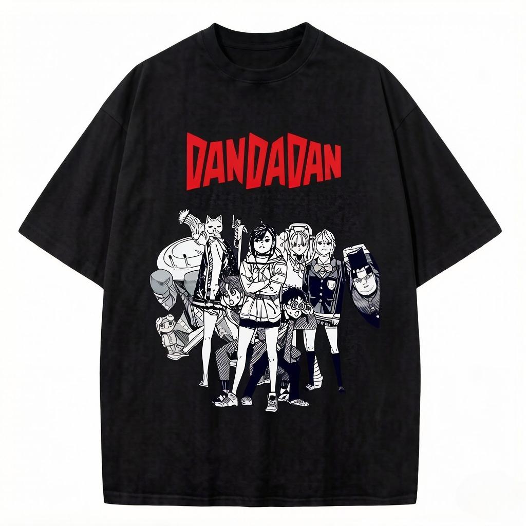 Dandadan Okarun T-shirt Men Japanese Anime T Shirt Cartoon High Quality Cotton Tshirt Aesthetic Fashion Tee Male