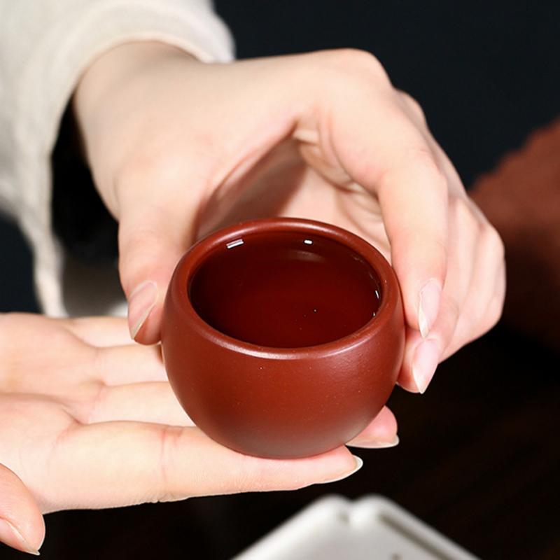 Chinese Yixing Purple Clay Teacup Travel Cup Handmade Tea Bowl Master Tea Cup Customized Tea Set Accessories 50Ml