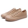 New Milky Tan Canvas Sneakers Unisex Casual Shoes Korean Style Classic Rubber Sole Vulcanized Slip On Couple Comfortable Shoes