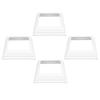 4PCS Split Type Vinyl Post Skirt Deck Column Base Cover 4x4 Inch Post Sleeve Decorative Trim for
