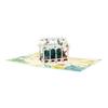 Elegant 3D Foldable Flower House Card Personalized Foldable Glass HouseCard Lovely Floral Greeting for Friend and Family
