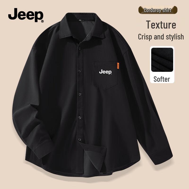 Jeep Мужская вельветовая повседневная рубашка L