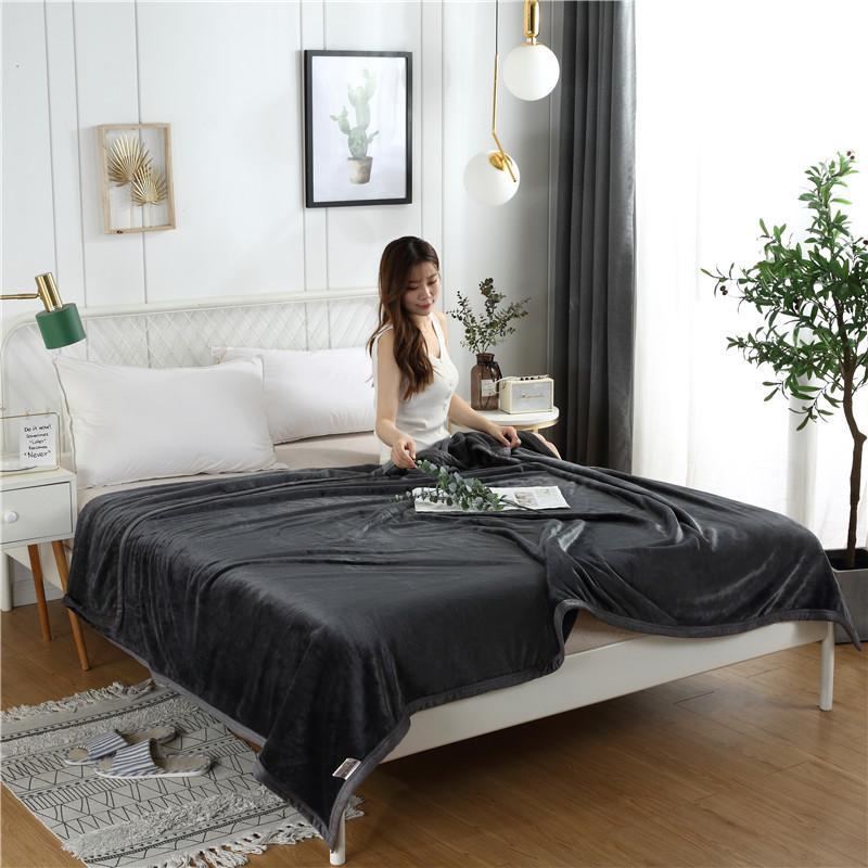 Feste Decke Mode Korallenvlies Haushalt Büro Nickerchen Tragbar Bequem Hautfreundlich Warm Bettwäsche Luxus Waschbar Zuhause