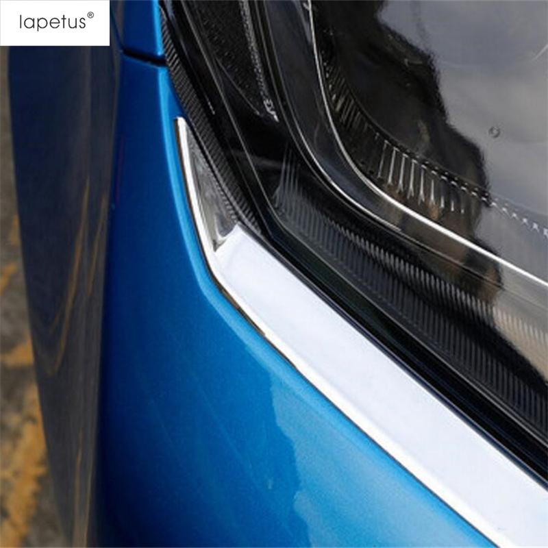 For Toyota Rav4 Rav 4 2016 - 2018 Front Head Light Lamp Eyelid Eyebrow Strip Molding Cover Trim ABS Chrome Accessories Exterior
