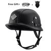 Vintage German Style Motorcycle Helmet Unique 4 Types Leather Half Face Vintage Design M L XL Sizes Certified for Safety