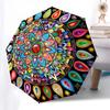 1pc Mandala, Symmetry, Colorful Umbrella with Plastic Handle,Compact & Stylish,Suitable for All Seasons YS331054