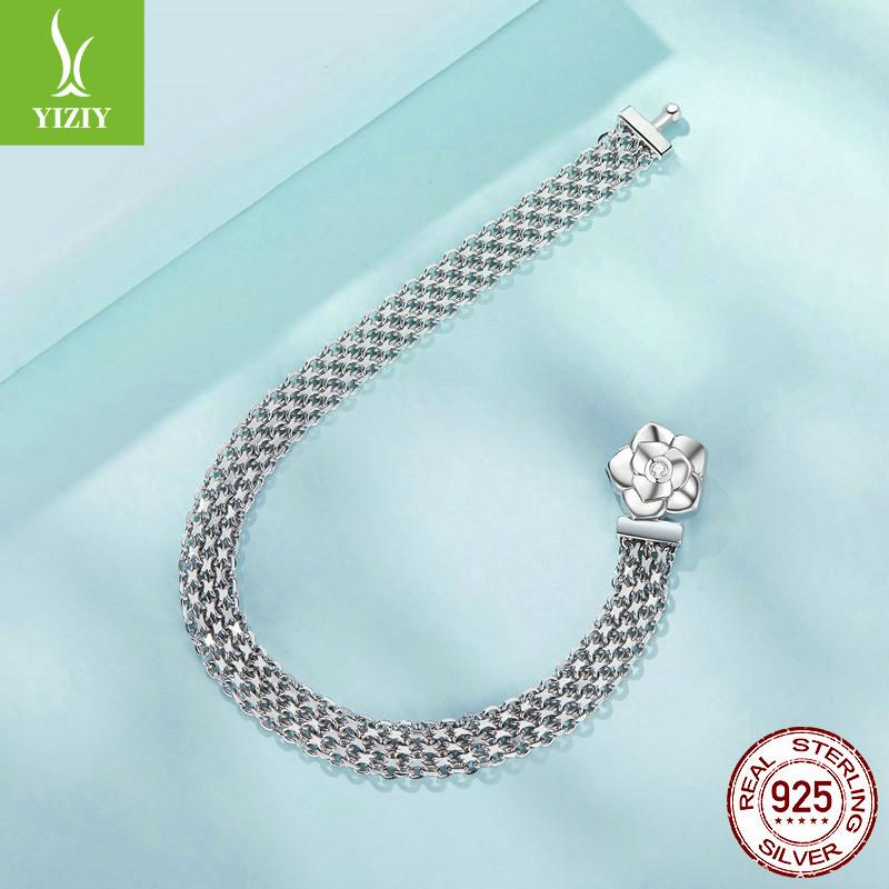 Romantic Rose Basic Bracelet, Elegant S925 Sterling Silver Bracelet, High-End Bracelet.