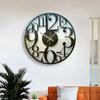 Circular Glass Decorative Wall Clock Silent Clock Suitable for Living Room Bedroom Room Office Decoration