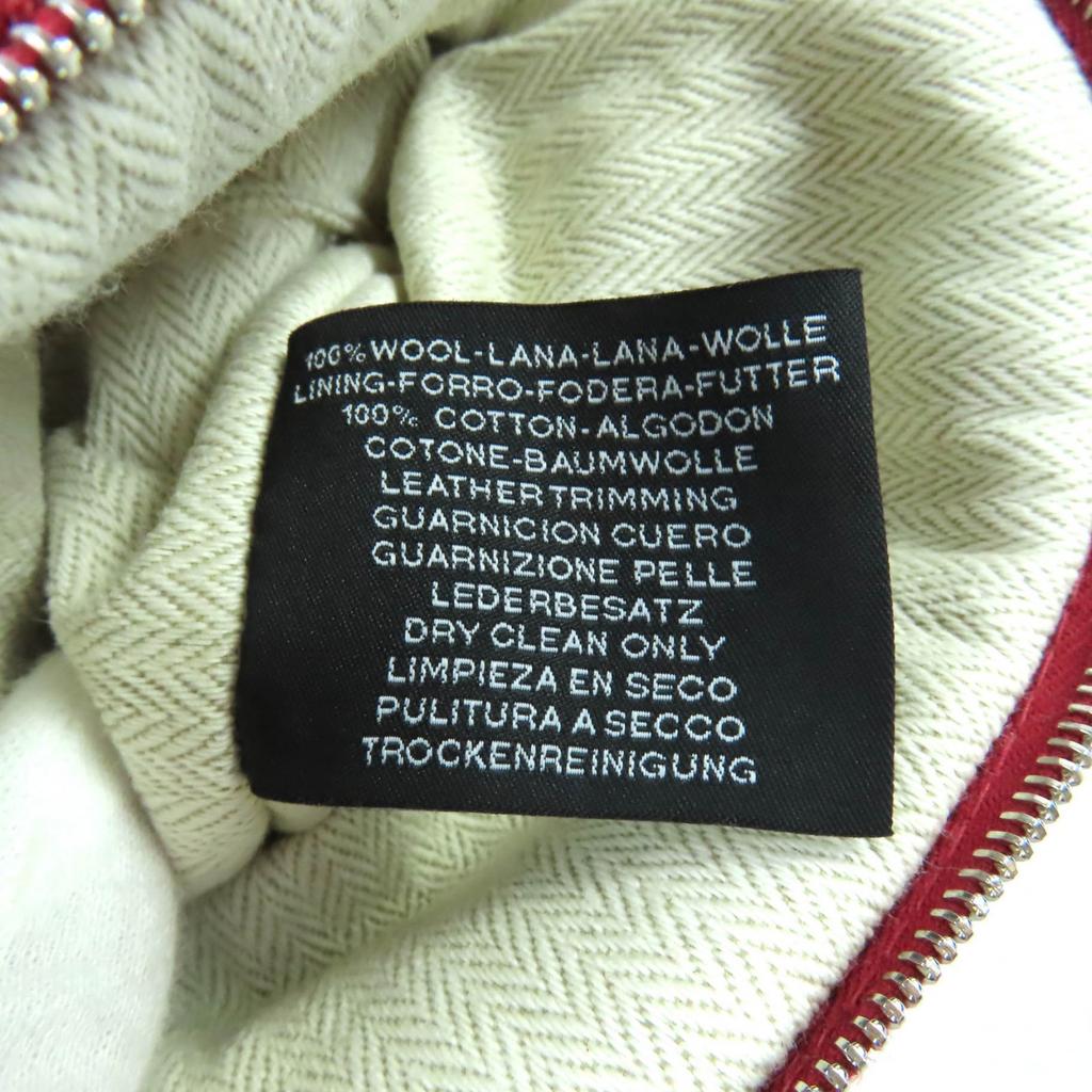 Pristine HERMES Boride Pouch Mini Mini Leather Cosmetics Pouch Mini Wool Women Used