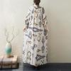 Kurzarm Übergröße Baumwolle Vintage Punktmuster floral neu eingetroffen Kleider für Frauen lässig locker Maxi langes Sommerkleid