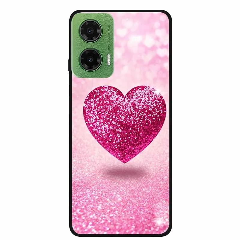Silicone Painted Cover For Motorola Moto G35 G55 Case Luxury Animal TPU Silicone Soft Back Cover For G55 5G Black Bumper MotoG35