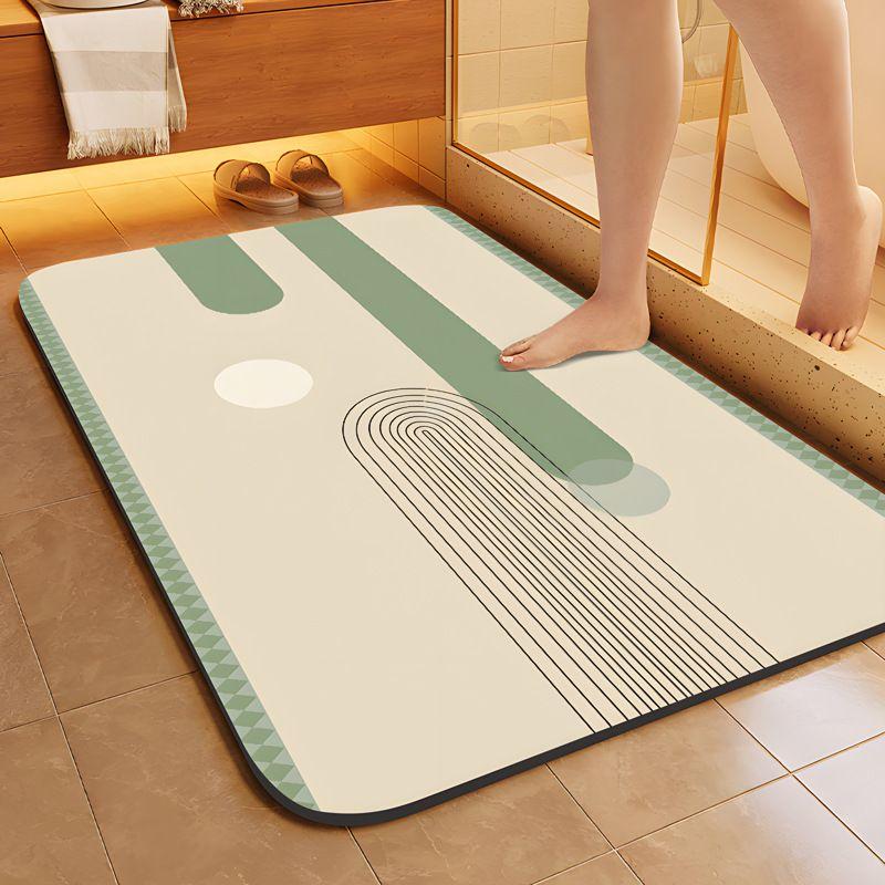Quick-drying non-slip, bathroom diatom mud absorbent mat,   waterproof  dirt-resistant household floor mat at the bathroom door