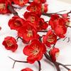Spring Plum Blossom Bouquet Branch Silk Flower Artificial Flowers for Wedding Home Office Party Hotel Yard Decoration