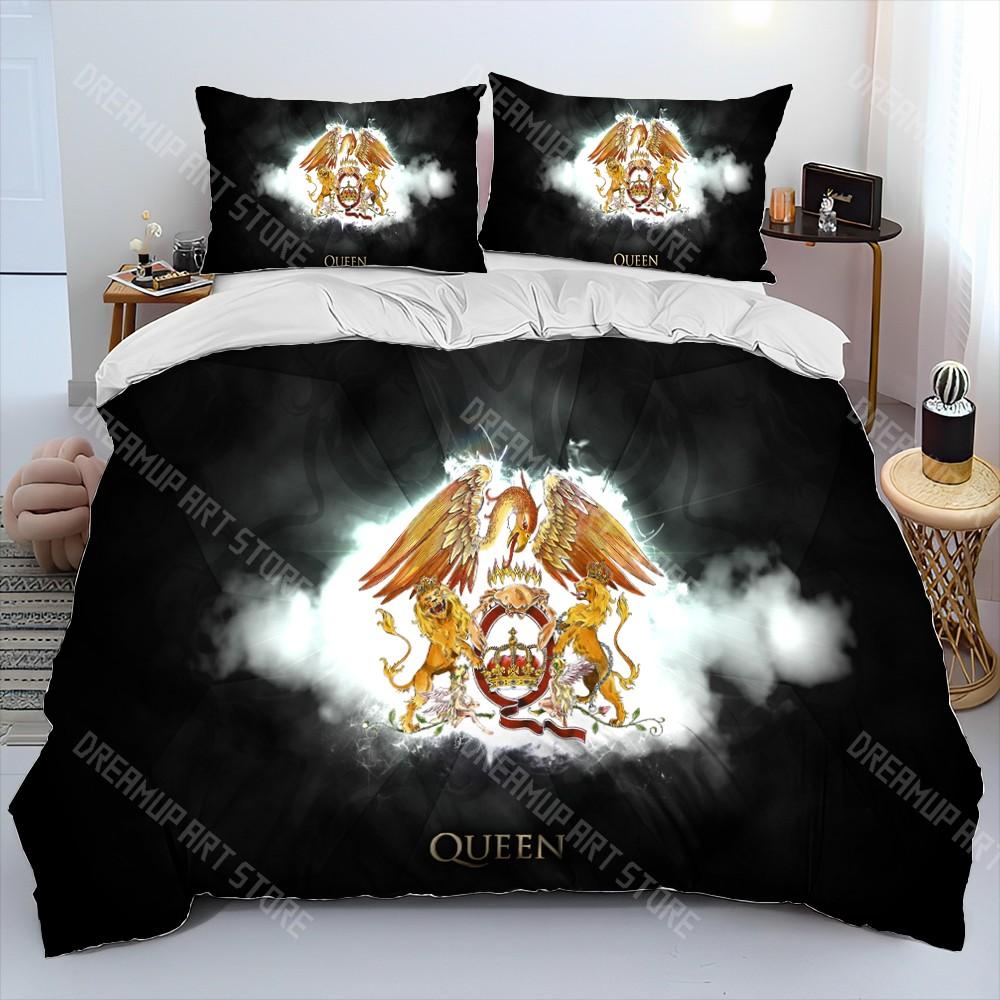 Freddie Mercury Queen-Rock-Band Comforter Bedding Set,Duvet Cover Bed Set Quilt Cover Pillowcase,King Queen Size Bedding Set