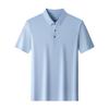 Summer Men's Middle-Aged & Young Lapel Collar Breathable Printed Fashion Casual Short Sleeve T-Shirt Polo Shirt