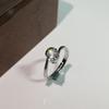 6Pcs Simple single zirconia ring with adjustable opening finger ring wedding accessory ring