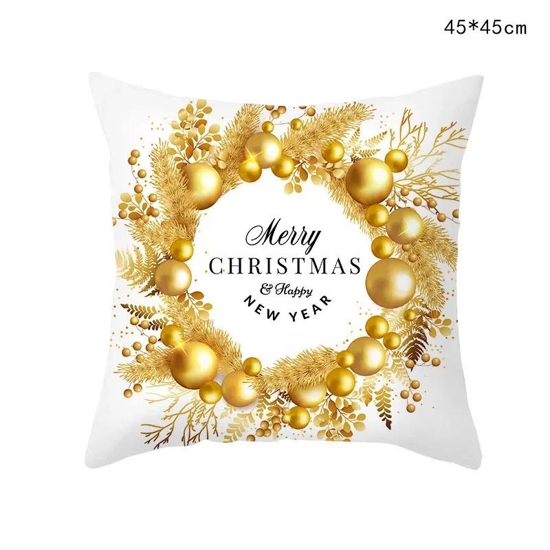 Christmas Themed Pillowcases Car Accessories Office Santa Claus Living Room Sofa Home Pillowcases